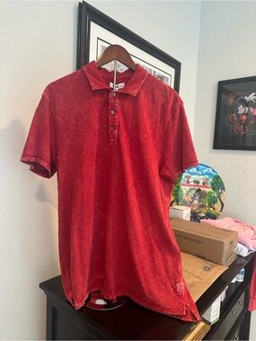 NWT William Rast Red Slub Knit Top Size L New